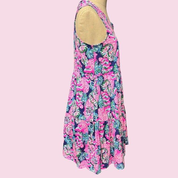 Lilly Pulitzer Girls (SZ: 12/14) Cotton Summer Ruffled Dress / NWOT - Picture 3 of 8